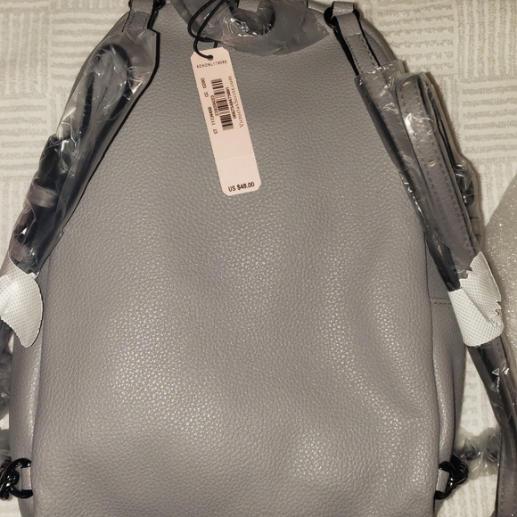Victoria's Secret mini backpack/purse, Gray - Picture 5 of 9